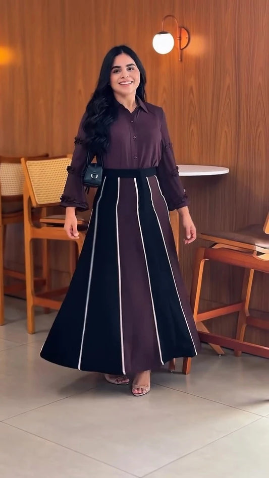 Conjunto Amélia Listrado